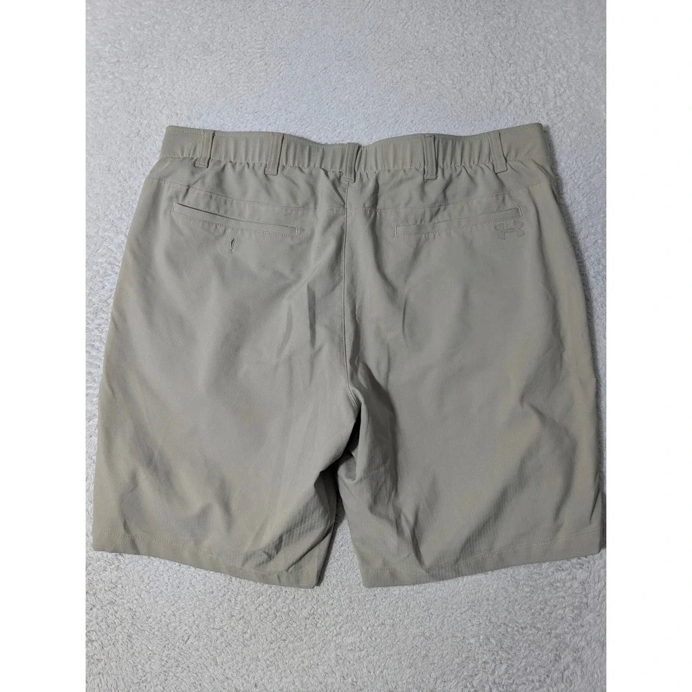 Under Armour Golf Shorts Mens 40/10 Tan Stretch Performance 1309548 Match Play‎